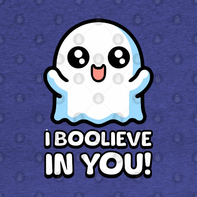 I Boolieve In You! Cute Motivational Ghost Pun by Cute And Punny